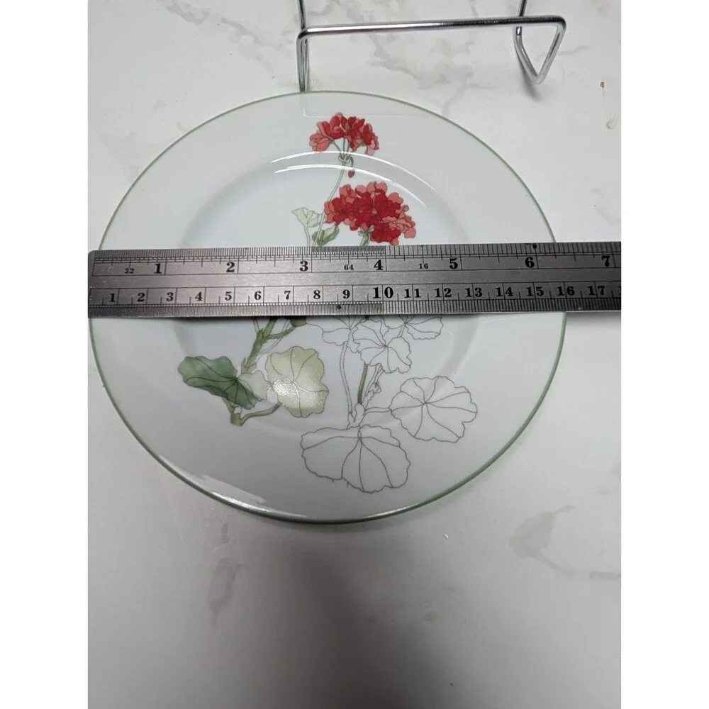 Block Spal Watercolors Geranium Bread & Butter Plates Set of 2 6.25